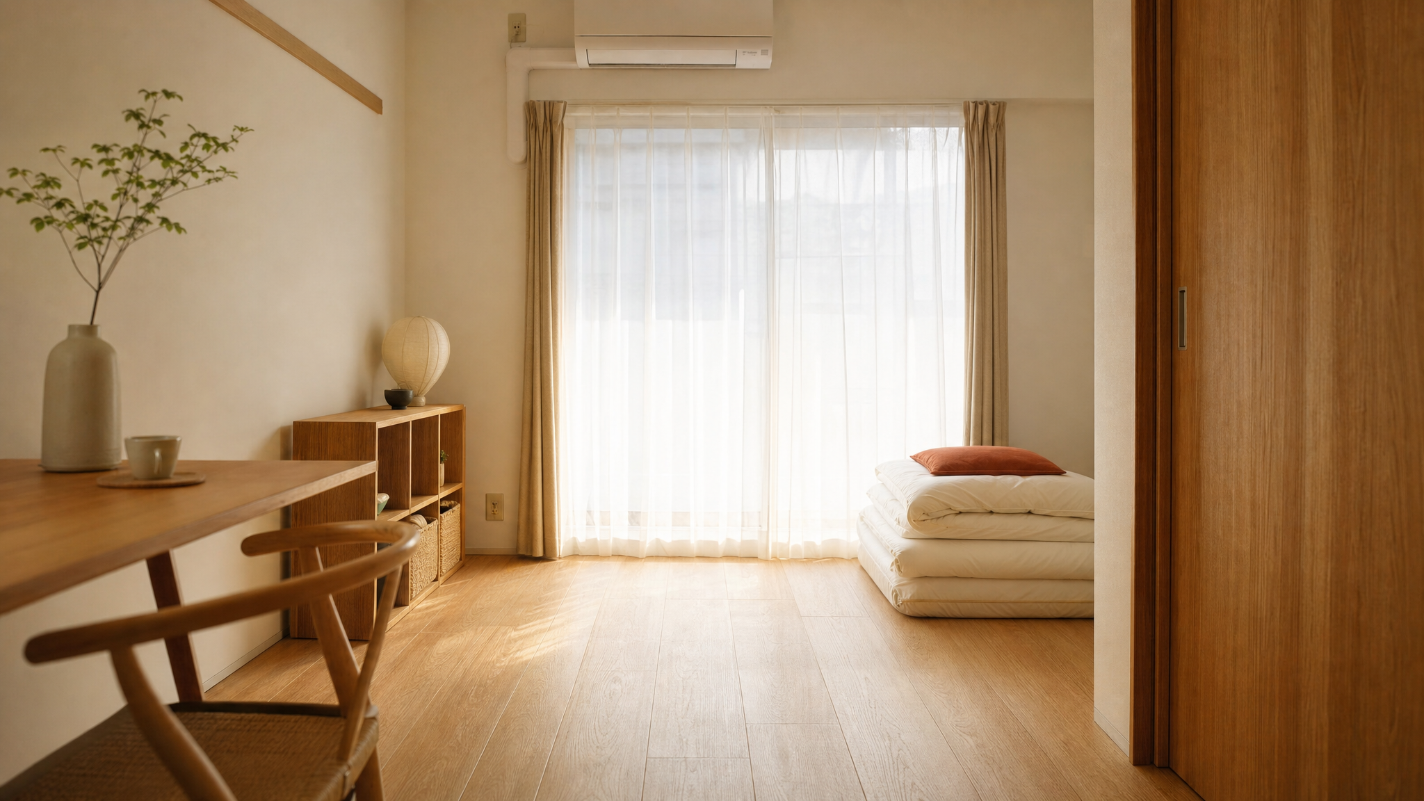 物を持たない一人暮らしのワンルーム